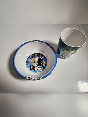 2002 Star Wars Bowl And Cup Set